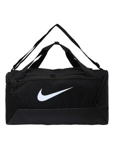 NIKE Спортна чанта 'Brasilia 9.5' черно / естествено бяло