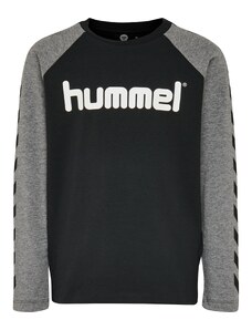 Hummel Функционална тениска 'BOYS' сив меланж / черно / бяло