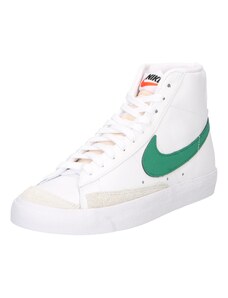 Nike Sportswear Високи маратонки 'Blazer Mid 77' светлосиво / зелено / бяло