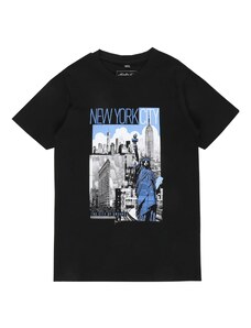 Mister Tee Тениска 'New York City' светлосиньо / сиво / черно / бяло