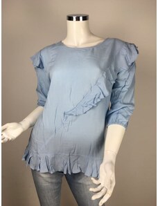JULIA Светлосиня памучна блуза