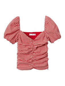 MANGO Блуза 'GIGI' червено / пастелно червено / бяло
