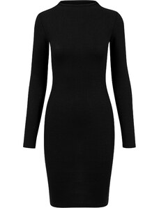 UC Ladies Дамска оребрена рокля URBAN CLASSICS - черна
