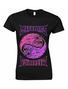 ROCK OFF Дамска тениска Metallica - Yin Yang Purple - Черен - RTMTLGSBYIN
