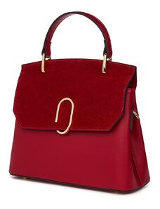 myOwn Чантата тип портмоне от естествена кожа Ruby, тъмночервена