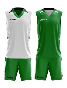 Двулицев Баскетболен Екип ZEUS Reversible Kit Jam Verde/Bianco