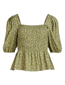 OBJECT Блуза 'Juna' светлозелено / бяло