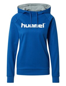 Hummel Спортен суитшърт с качулка синьо / бяло