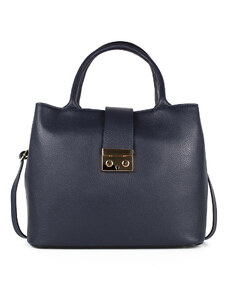 DELIS Дамска чанта Alissa GT584, естествена кожа, тъмно синьо