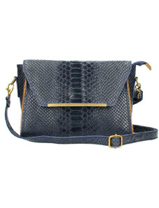 DELIS Дамска чанта Nita GT695, естествена кожа, тъмно синьо