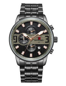 Мъжки часовник Reward CS1242, неръждаема стомана, черен