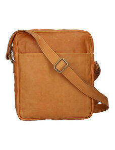 DELIS Мъжка чанта Beato GT1135, естествена кожа, светлокафява