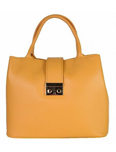 DELIS Дамска чанта Alissa GT1155, естествена кожа, жълт модел