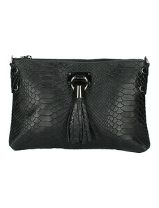 DELIS Дамска чанта Theresa GT1749, естествена кожа, черна