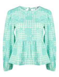 Dorothy Perkins Petite Блуза нефритено зелено / бяло