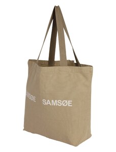 Samsøe Samsøe "Чанта тип ""Shopper""" 'Frinka' светлокафяво / бяло