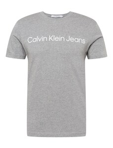 Calvin Klein Jeans Тениска сив меланж / бяло