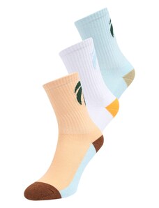Mister Tee Къси чорапи 'Fancy Palmtree' светлосиньо / зелено / оранжево / бяло