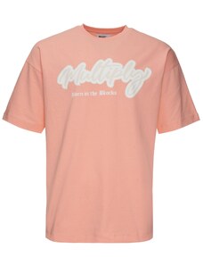 Multiply Apparel Тениска светлобежово / кайсия / бяло