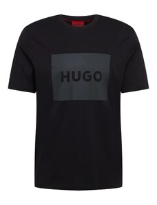 HUGO Red Тениска 'Dulive222' тъмносиво / черно