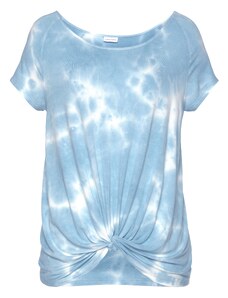 LASCANA Тениска опушено синьо / бяло