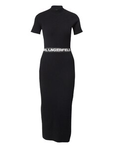 Karl Lagerfeld Плетена рокля черно / бяло