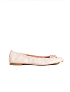 TED BAKER Tocuri Baylay Leather Bow Ballet Pump Shoe 259142 dusky-pink