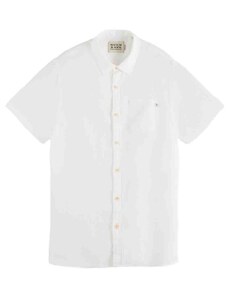 SCOTCH & SODA Риза Regular Fit Garment-Dyed Linen Shortsleeve Shirt 166011 SC0006