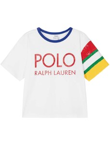 RALPH LAUREN Strng Crp T-Short Sleeve-T-Shirt 211863461001 100 white/red stripe