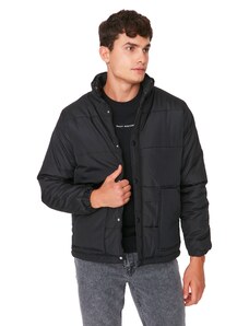 Trendyol Черно мъжко редовно прилягащо палто.