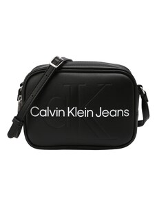 Calvin Klein Jeans Чанта с презрамки черно / бяло