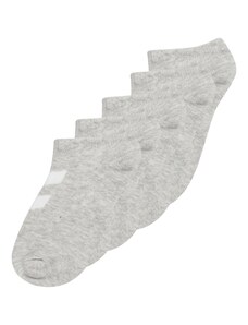 Hummel Къси чорапи 'Match Me' сив меланж / бяло