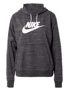 Nike Sportswear Суичър черен меланж / бяло