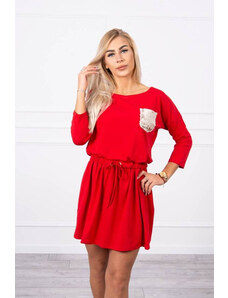 Alexis Дамска рокля с 3/4 ръкав Ерика 9004 - червена
