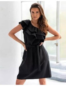 Creative Атрактивна дамска рокля в черно - код 1073