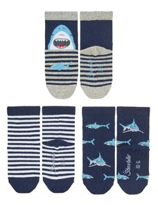 Комплект детски чорапи за момче Sterntaler- 3 чифта, с акули