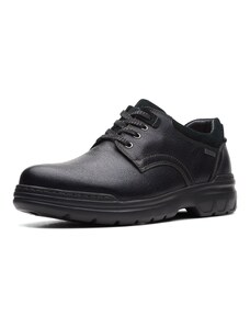 Мъжки обувки Clarks - Rockie2 естествена кожа Gore Tex черни