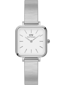 Daniel Wellington Аналогов часовник 'Quadro Studio S White' сребърно / бяло