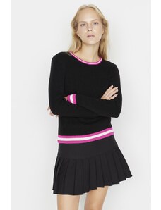 Trendyol черен цвят блок трикотаж пуловер