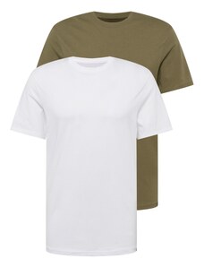 WRANGLER Тениска маслина / бяло