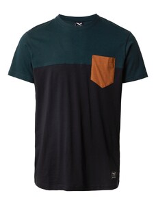 Iriedaily Тениска коняк / тъмнозелено / черно