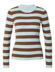 LEVI'S  Пуловер 'Crew Rib Sweater' светлосиньо / кафяво