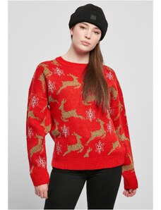 Urban Classics Дамски коледен пуловер в червен цвят Ladies Christmas Sweater