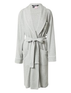 Lauren Ralph Lauren Дълъг халат за баня сив меланж / бяло