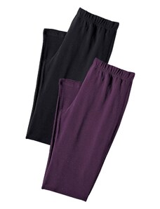 VIVANCE Панталон пижама неоноволилаво / черно
