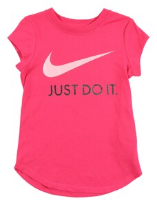 Nike Sportswear Тениска розово / черно / сребърно