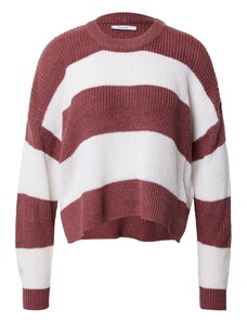 ABOUT YOU Пуловер 'Thassia' винено червено / бяло