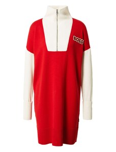 BOSS Плетена рокля 'FININA' червено / бяло