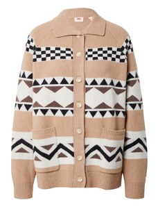 LEVI'S  Плетена жилетка 'Alaska Sweater' камел / черно / бяло