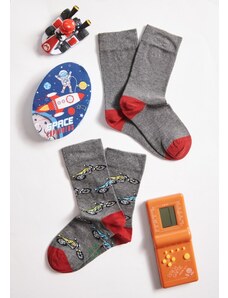 Детски чорапи Me-We икономична опаковка от 2 чифта - Антрацит